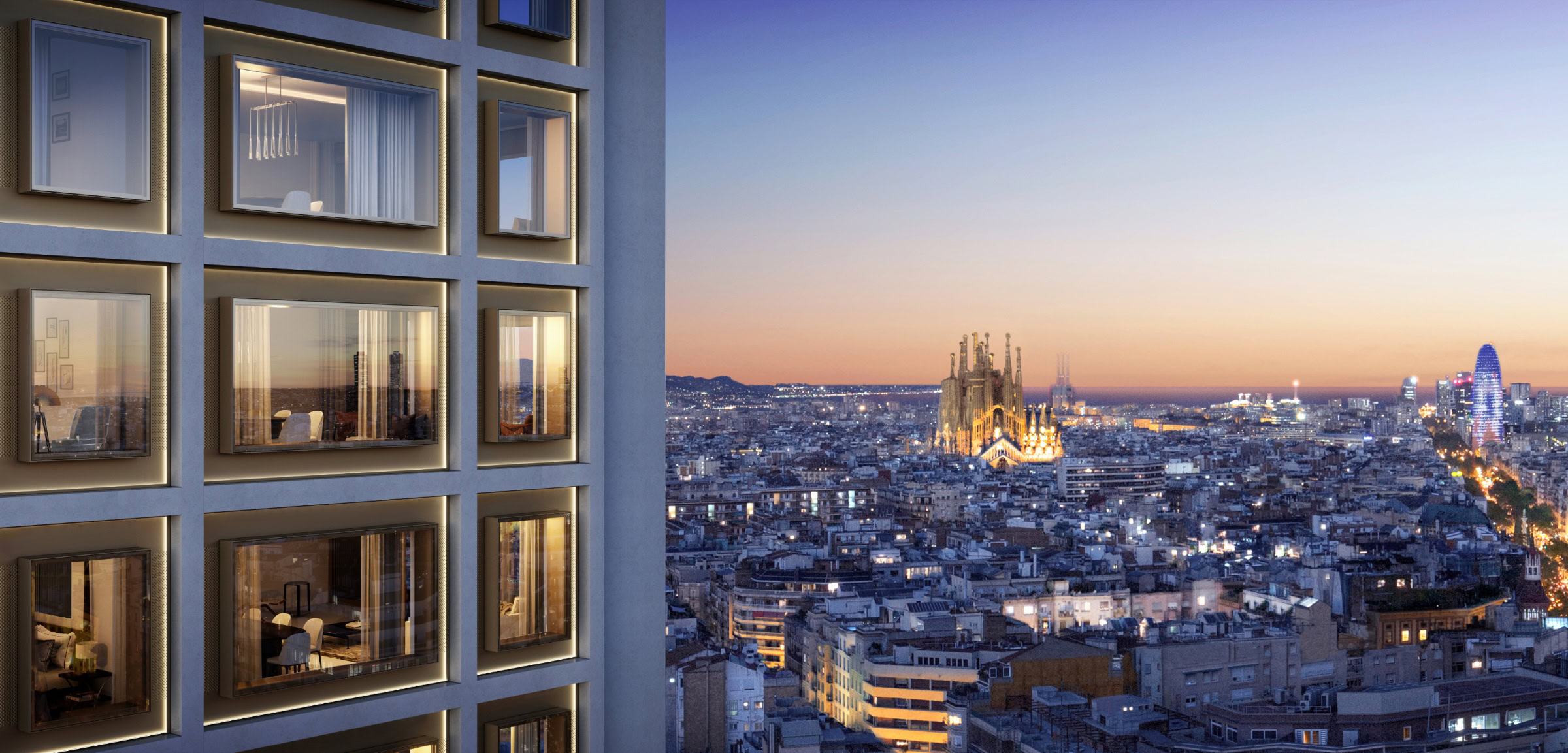 High levels of building with view of city
